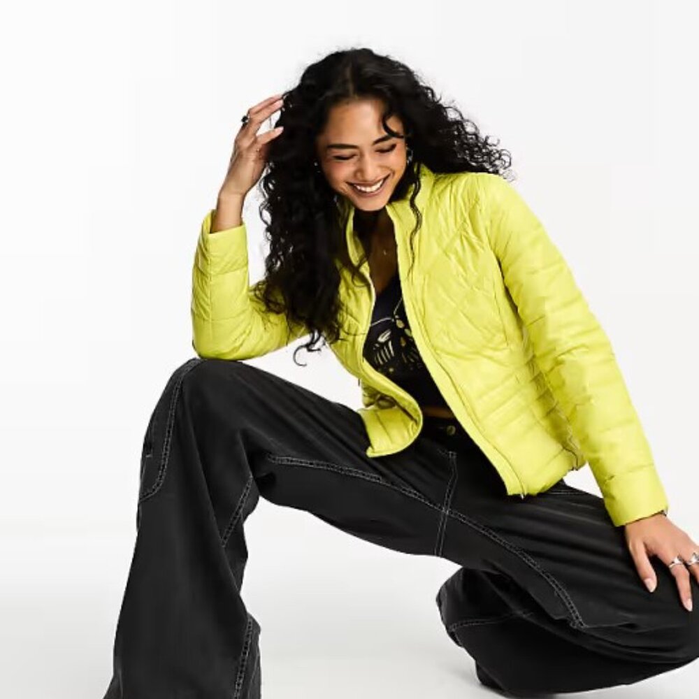 Vero Moda padded jacket in yellow